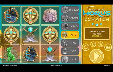 Игра Treasure of Horus Scratch  играть бесплатно онлайн